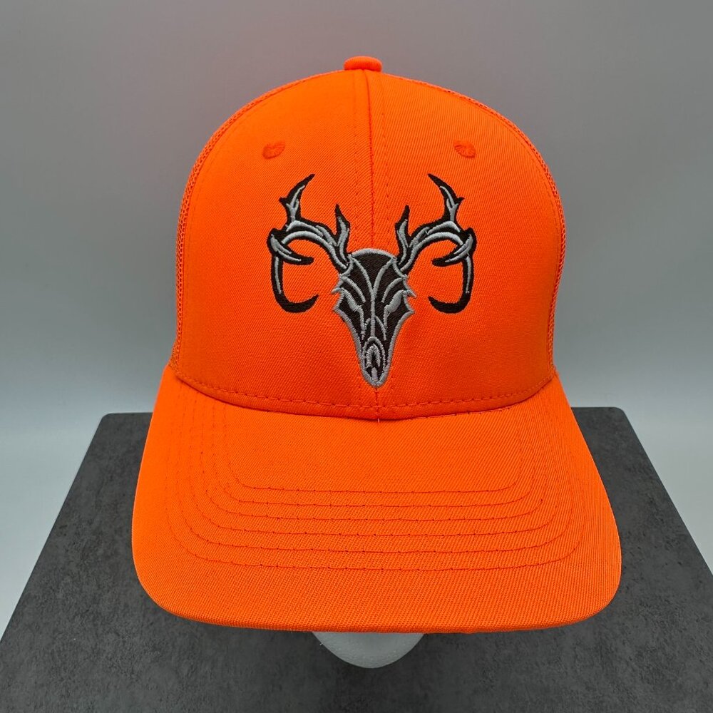 NWOT Outdoor Cap Hunter's Deerhead Blaze Orange SnapBack Meshback Cap, Size OSFM
